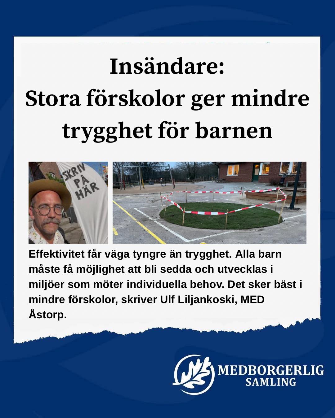 Stora förskolor ger mindre trygghet för barnen